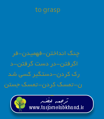 to grasp به فارسی